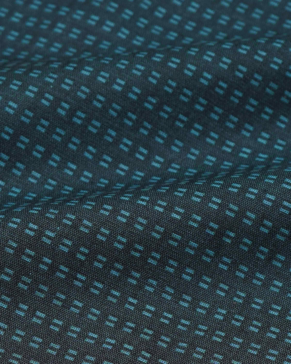 Sophisticated 100% Cotton Yarn-Dyed Shirt – Modern Teal and Black Pattern