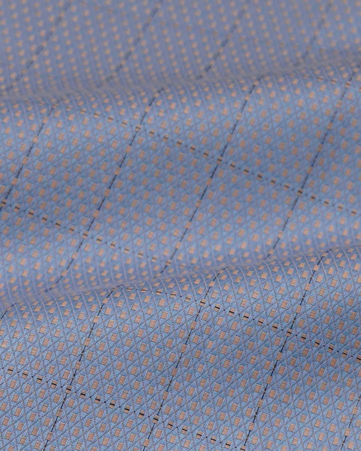 Premium 100% Cotton Yarn-Dyed Shirt – Sky Blue with Geometric Pattern