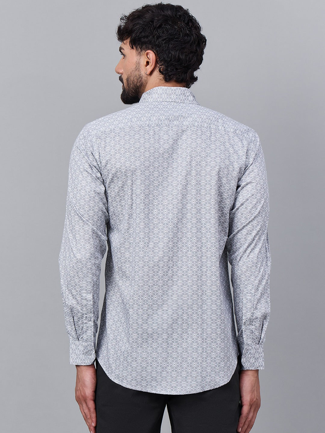 Men Luxe Green Satin Intricate All-Over Printed Shirt