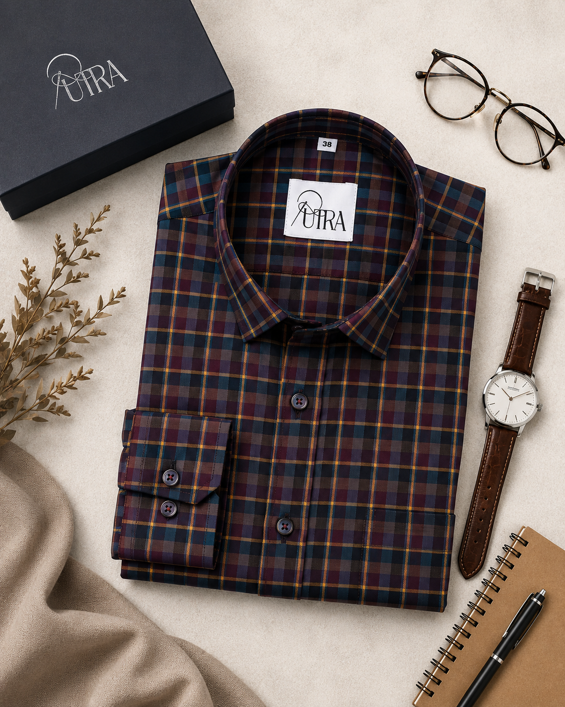 Multicolor Plaid Elegance Yarn-Dyed Cotton Shirt