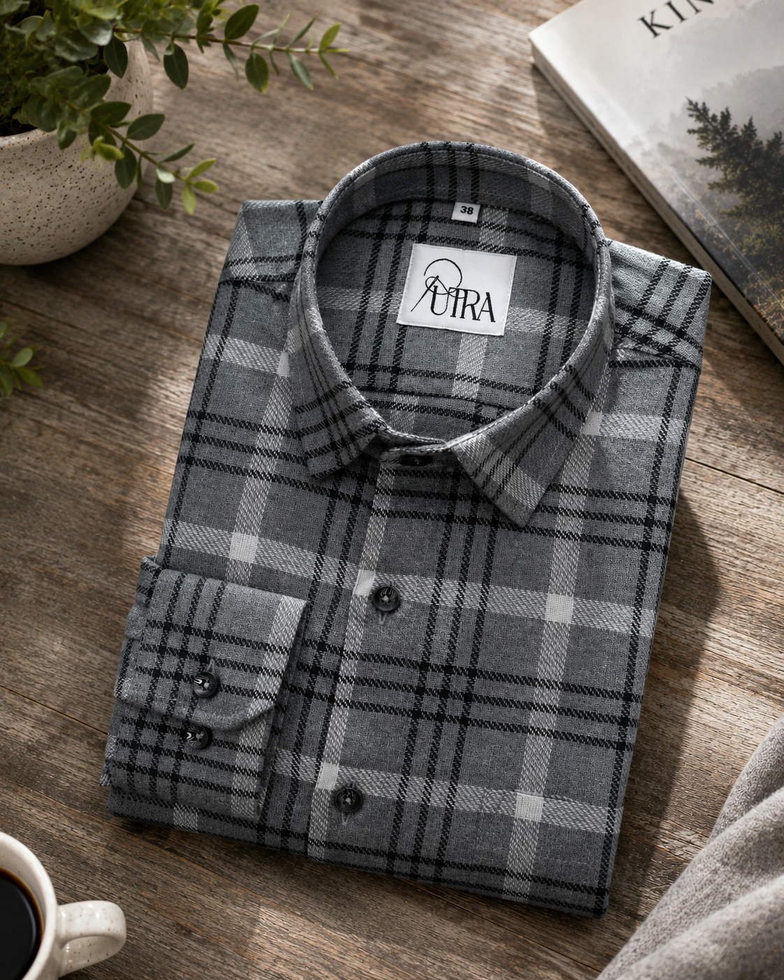 Men's Monochrome Checkered Shirt