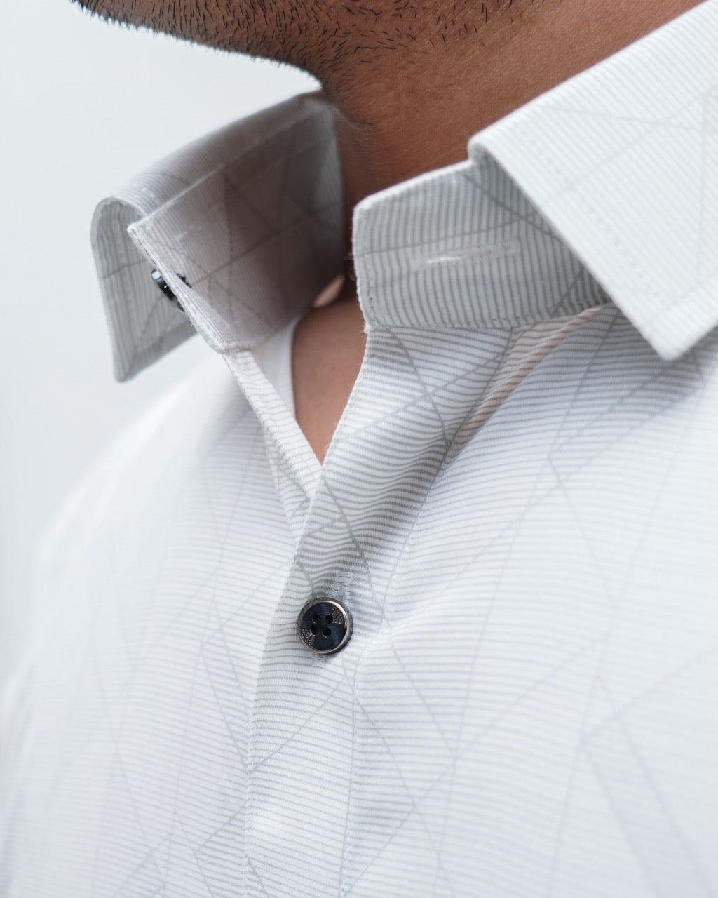 Men White Digital Print Slim Fit Shirt