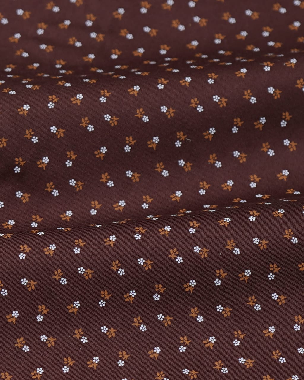 Men’s Brown Floral Printed Full-Sleeve Cotton Shirt