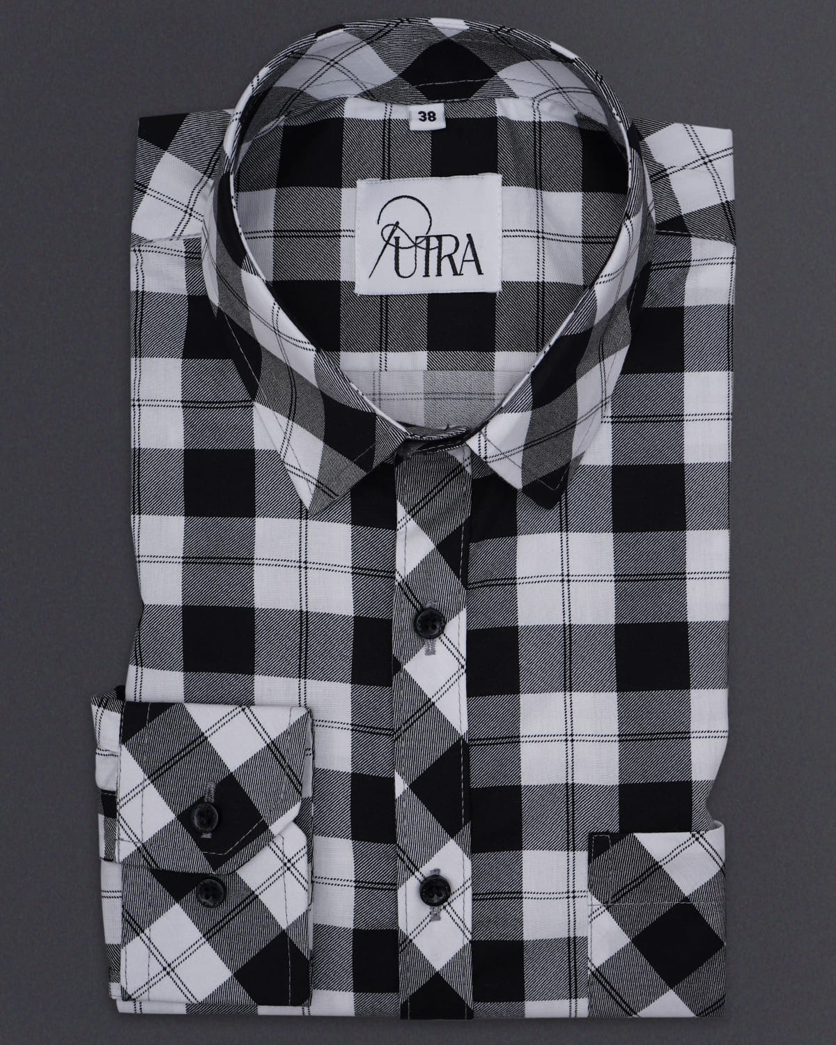 Formal Shirt Black And White Checkered Shirt Mens Shop Black White