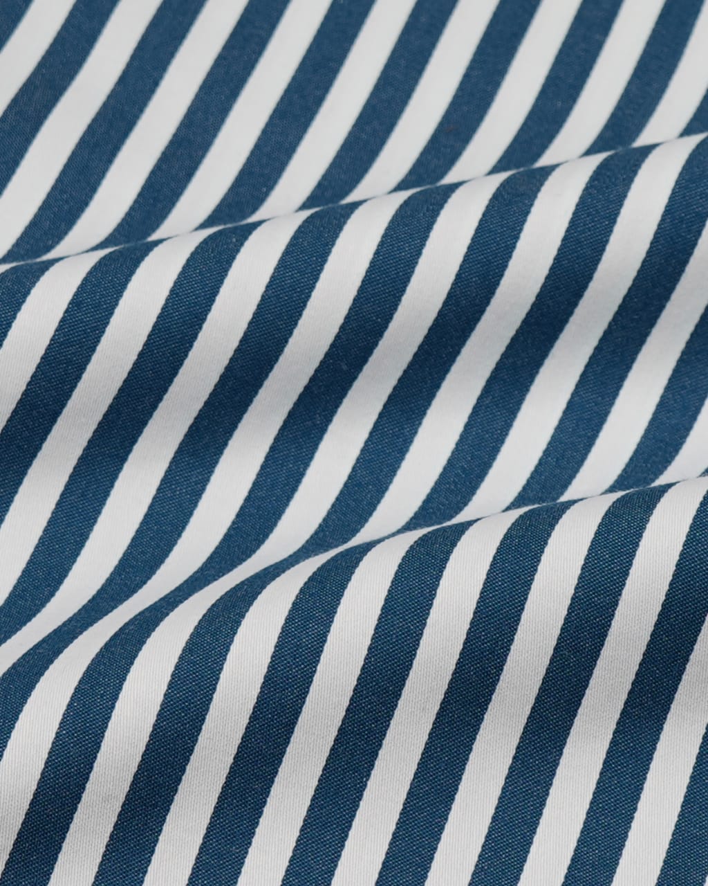 Elegant Navy and White Striped Yarn-Dyed Cotton Shirt