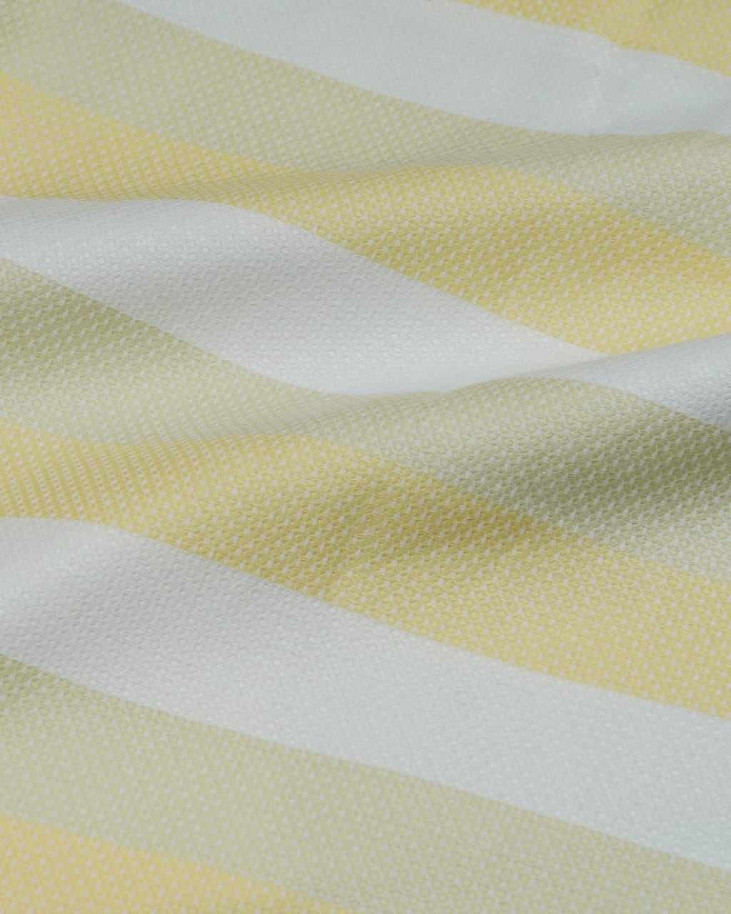 Elegant Yellow and White Striped 100% Cotton Yarn-Dyed Shirt