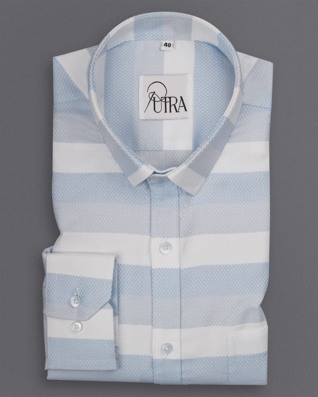 Classic Blue and White Striped 100% Cotton Yarn-Dyed Shirt