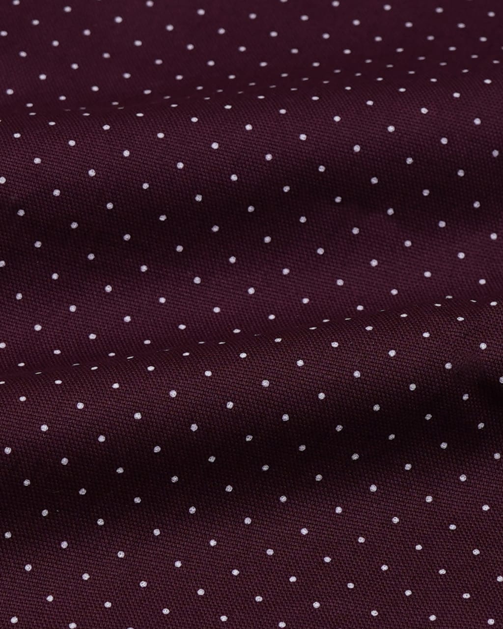 Maroon Shirt with Small White Dots