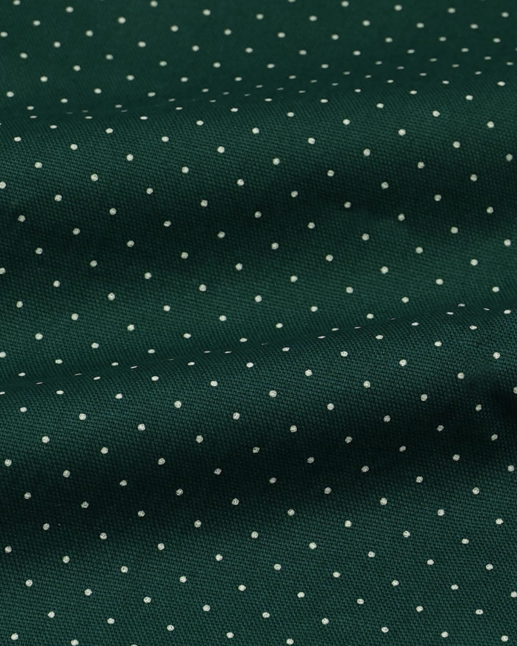 Green Shirt with Small White Dots