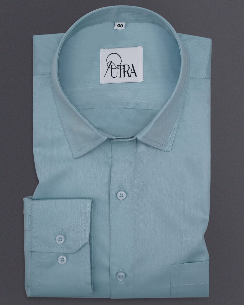 Men&#39;s Vibrant Powder Blue Polyester Cotton solid Shirt