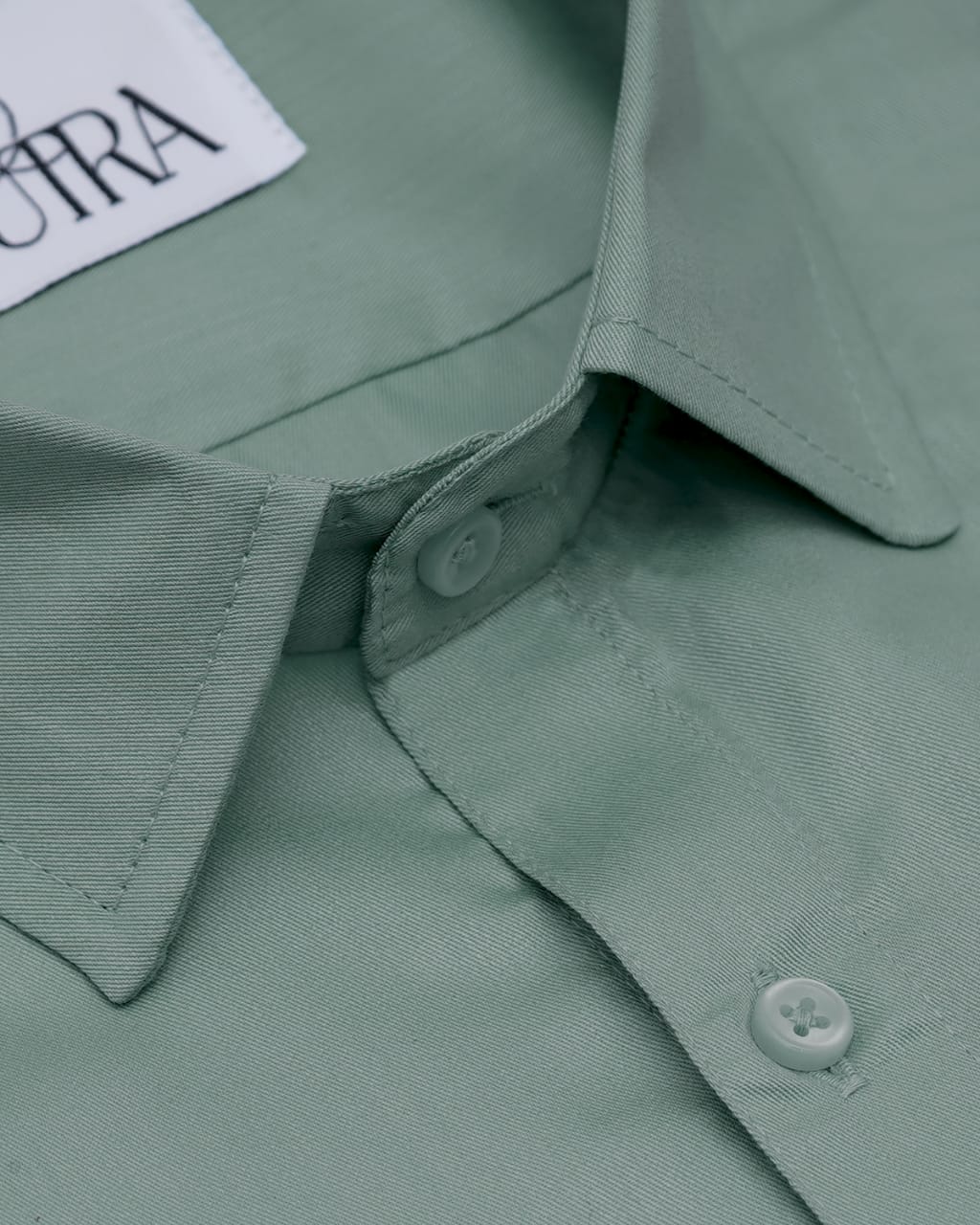 Men's Soft Mint Green Polyester Cotton Solid Shirt - Putra Men's Soft Mint Green Polyester Cotton Solid Shirt - Putra