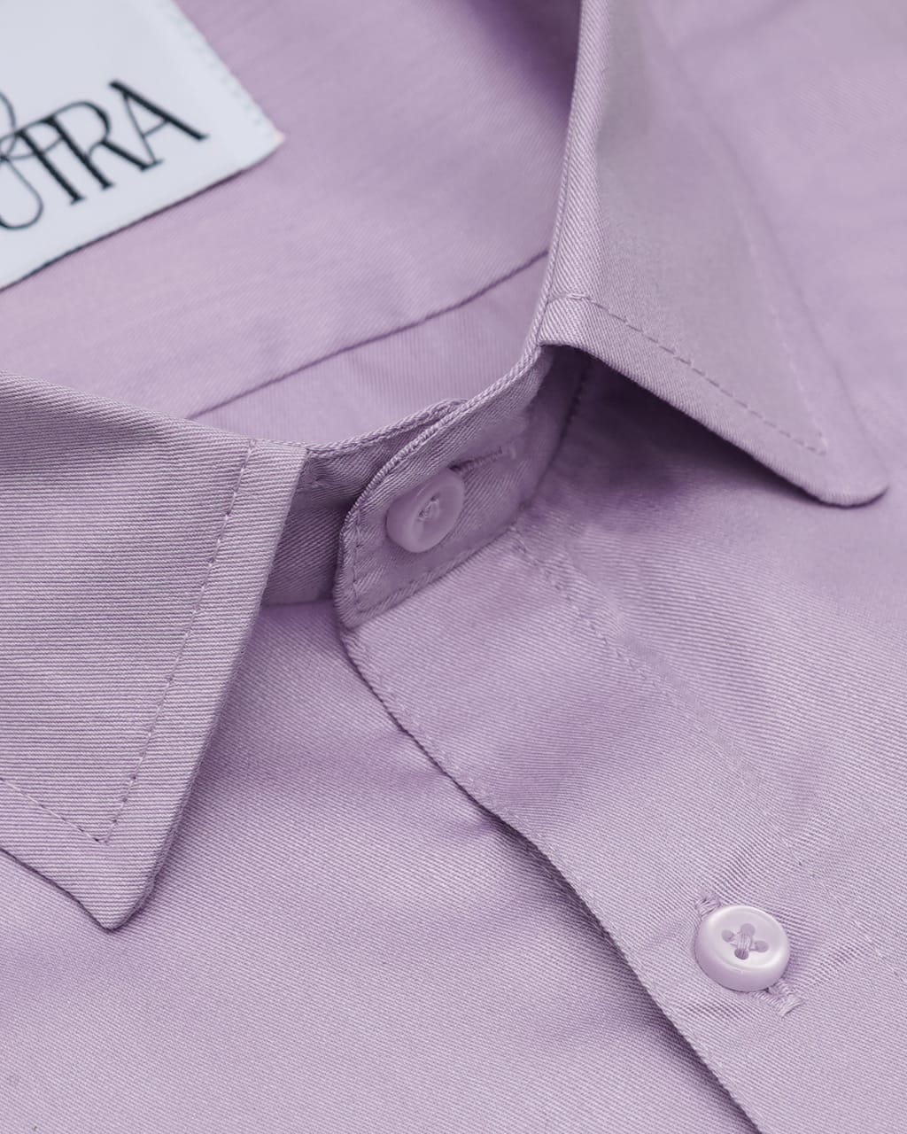 Men&#39;s Elegant Lilac Polyester Cotton Solid Shirt