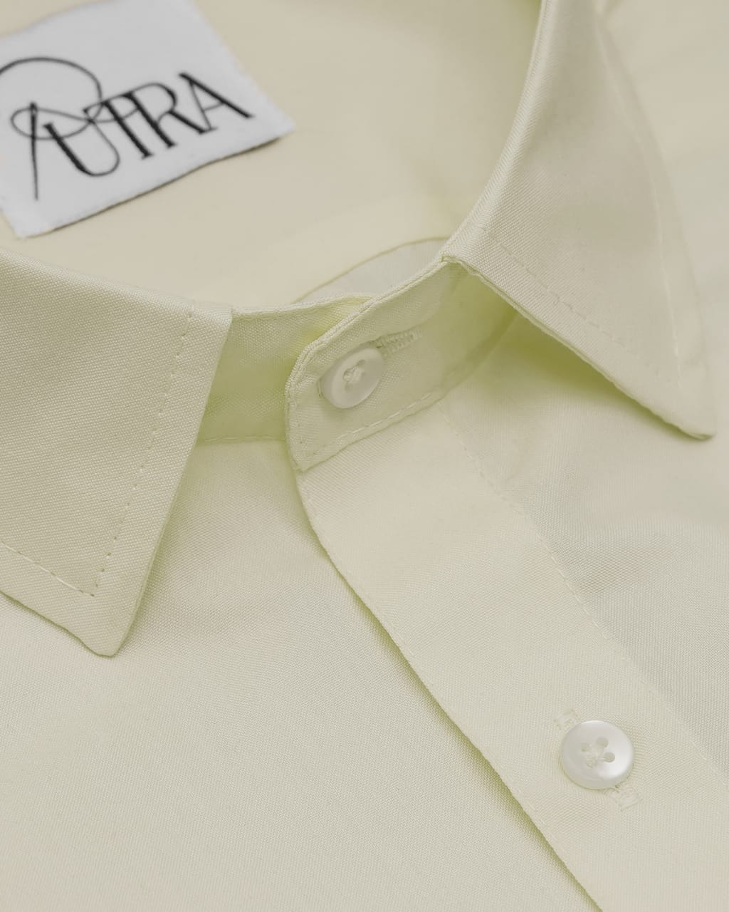 Mens Elegant yellow Polyester cotton Solid Shirt