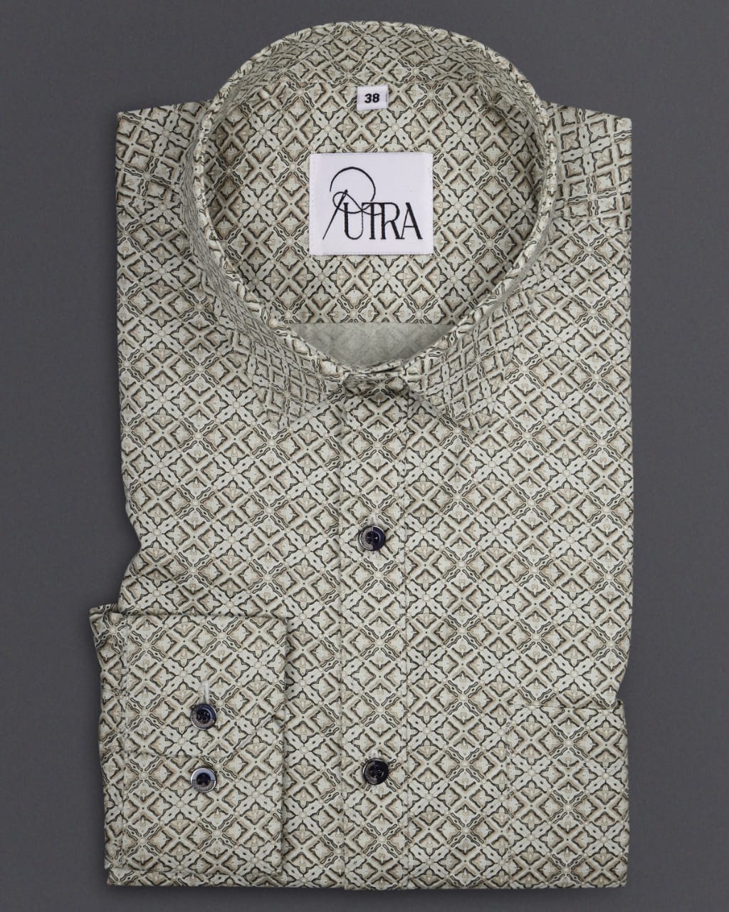 Premium 100% Cotton Shirt with Classic Lattice Print