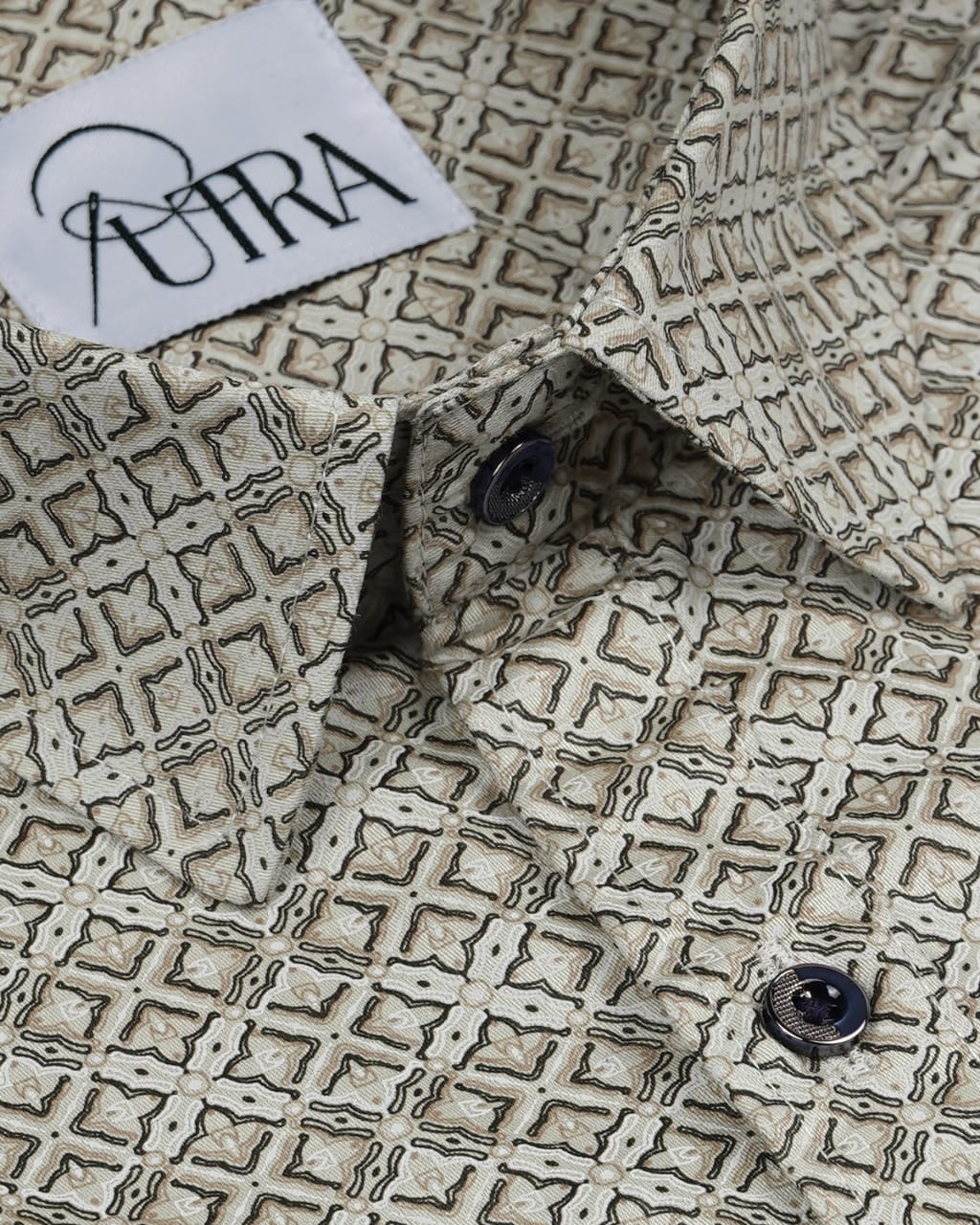 Premium 100% Cotton Shirt with Classic Lattice Print