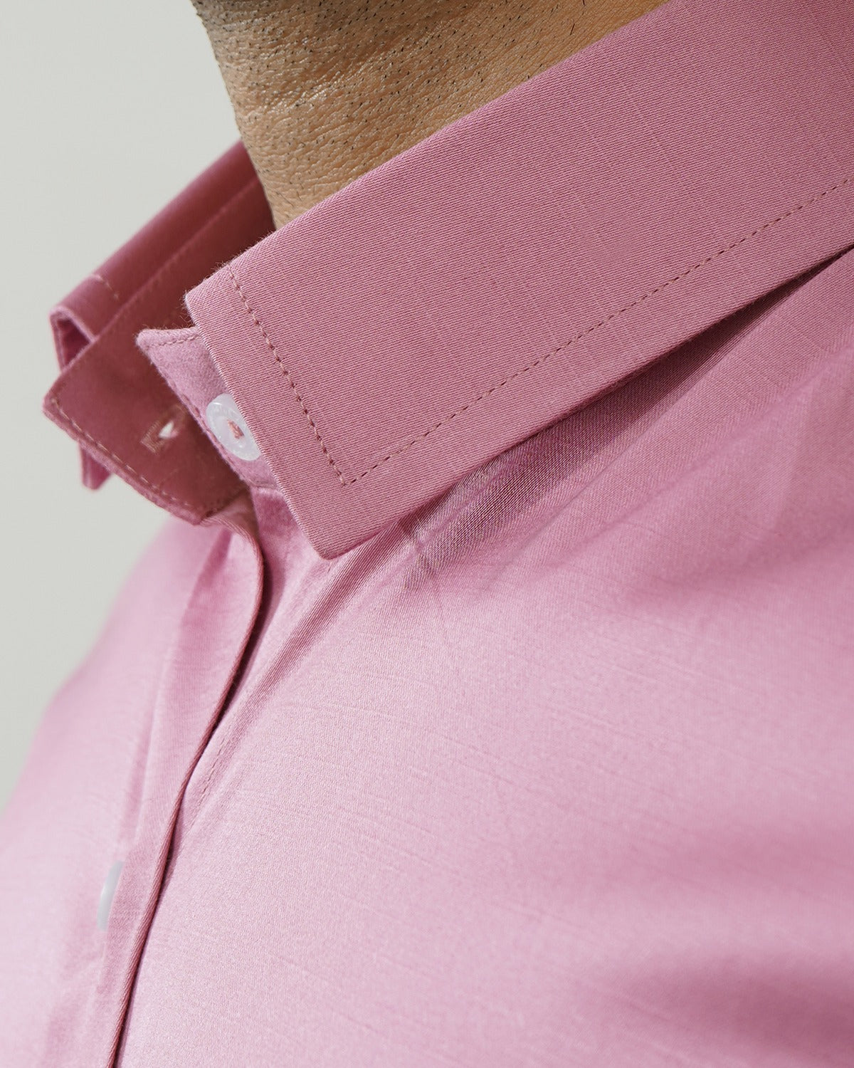 Men&#39;s Rose Pink Slim Fit Solid Shirt