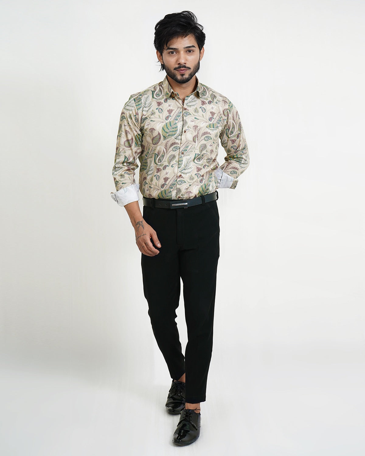 Men&#39;s Slim Fit Party Wear Digital Print Premium Shirt