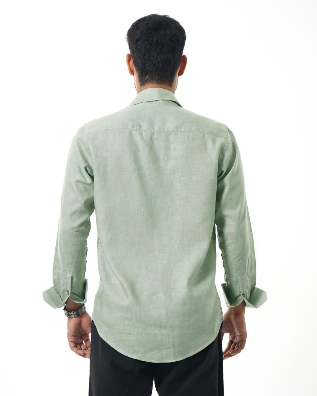 Mint Green Linen Comfort Shirt