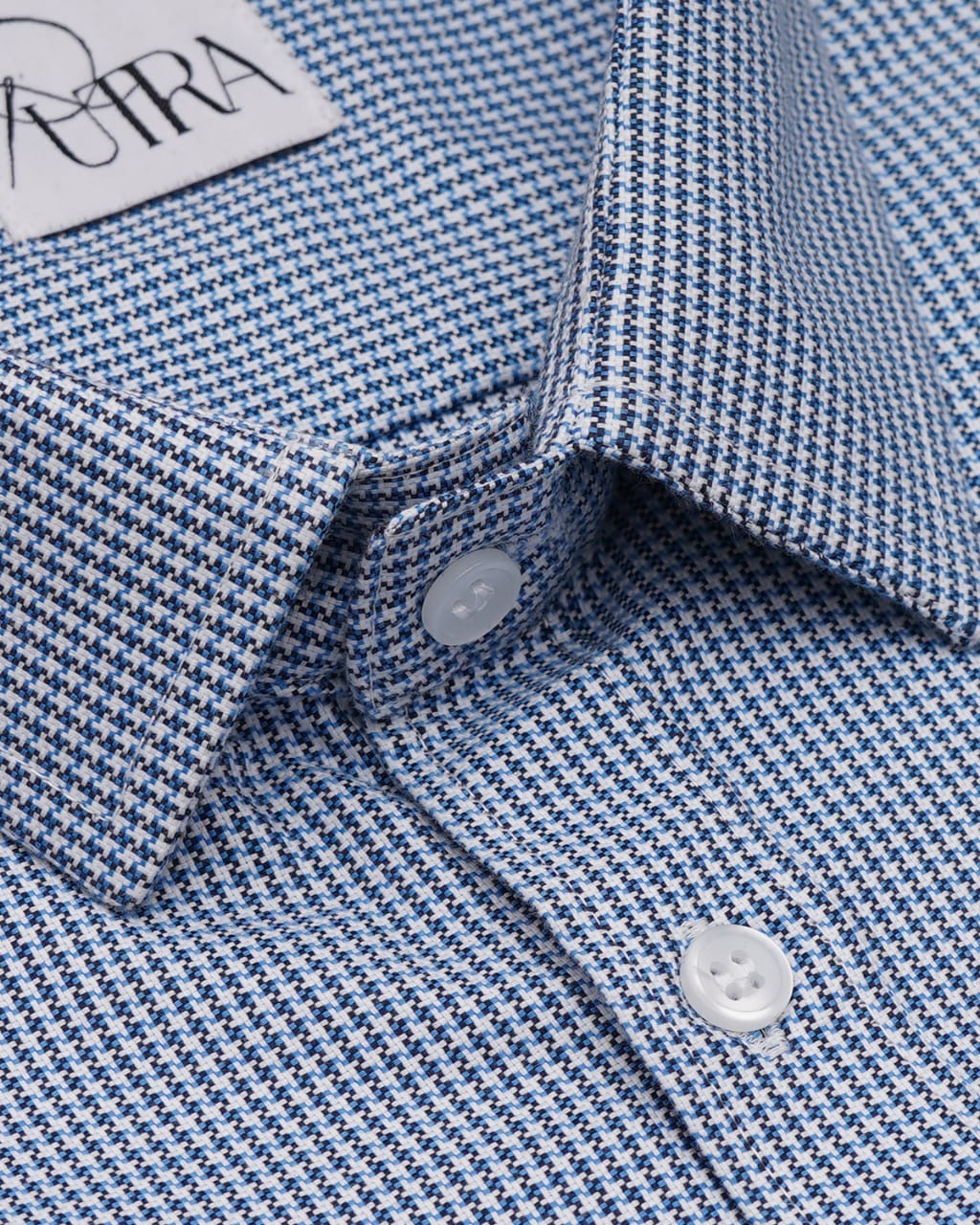 Navy Micro-Check Shirt