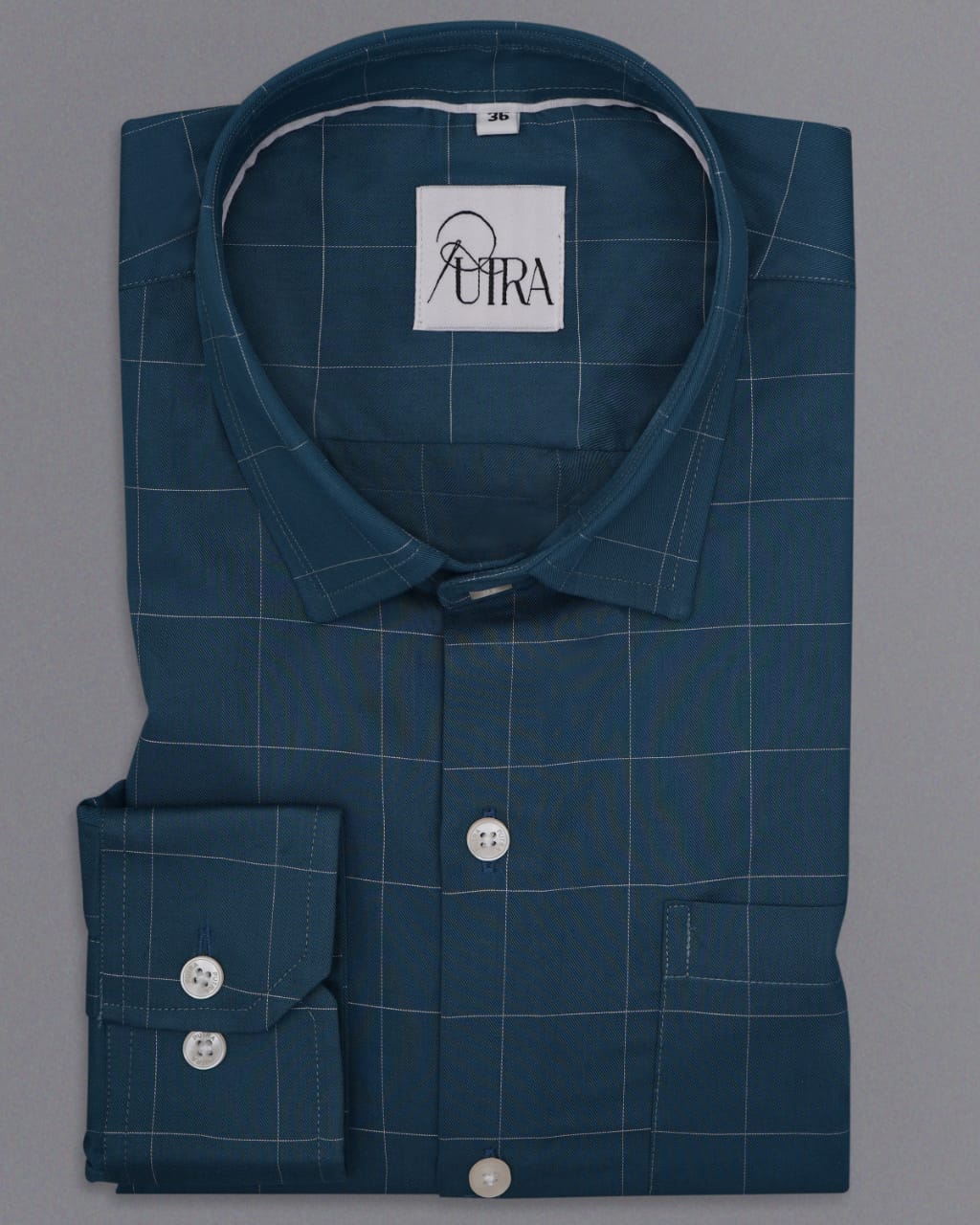 Navy blue Checked Casual Shirt