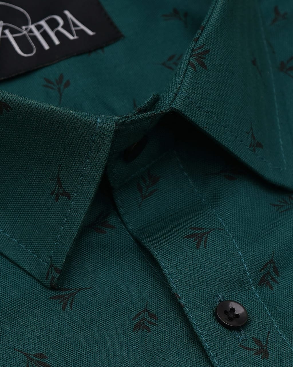 Green Shirt with Micro Prints