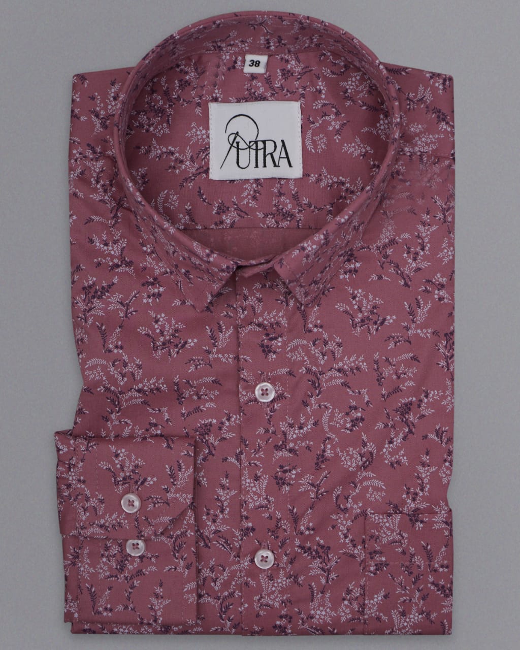 Pastel Pink Shirt with Micro Prints