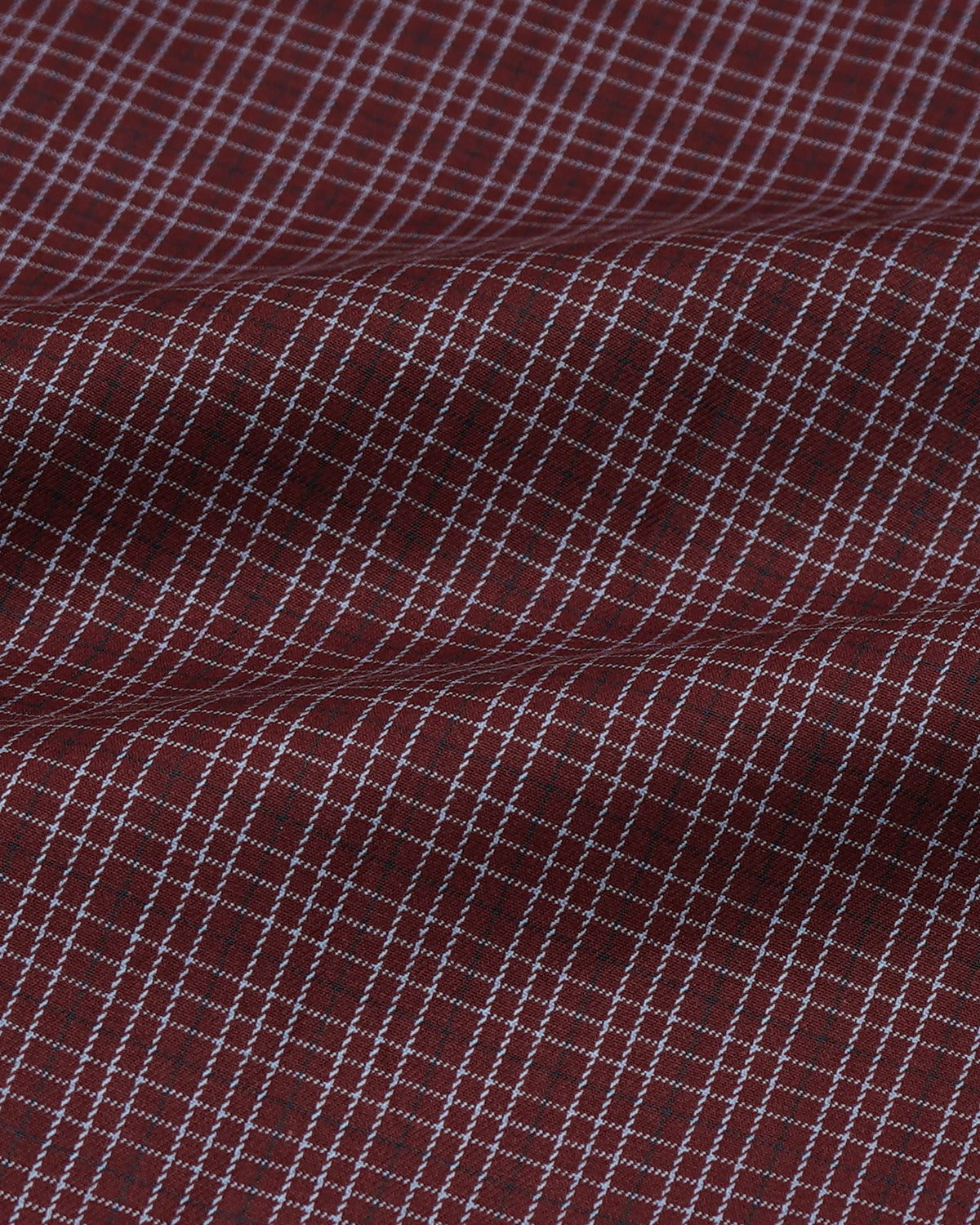 Premium Yarn-Dyed Cotton Shirt – Burgundy Checkered Elegance