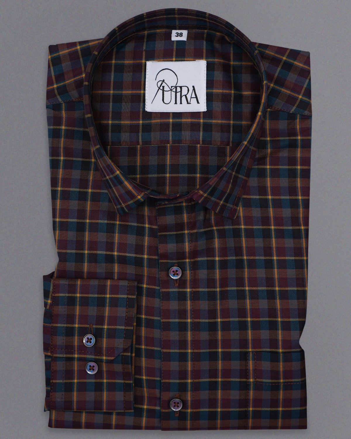 Multicolor Plaid Elegance Yarn-Dyed Cotton Shirt