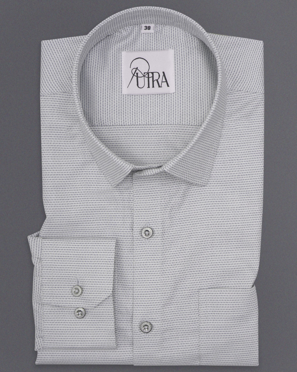 Classic white 100% Cotton Yarn-Dyed Shirt with Subtle Stripes