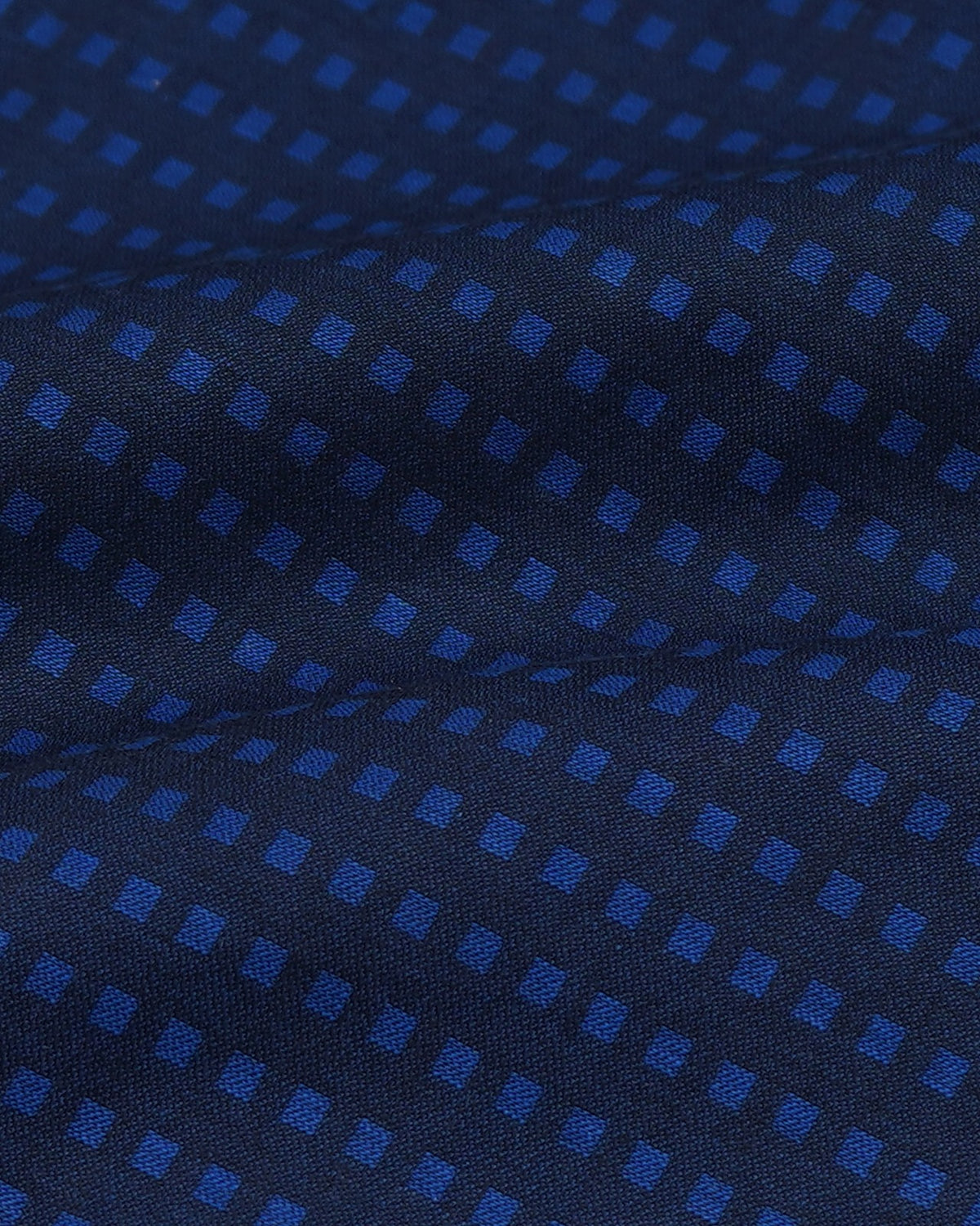 Sophisticated Navy Blue Checkered 100% Cotton Yarn-Dyed Shirt