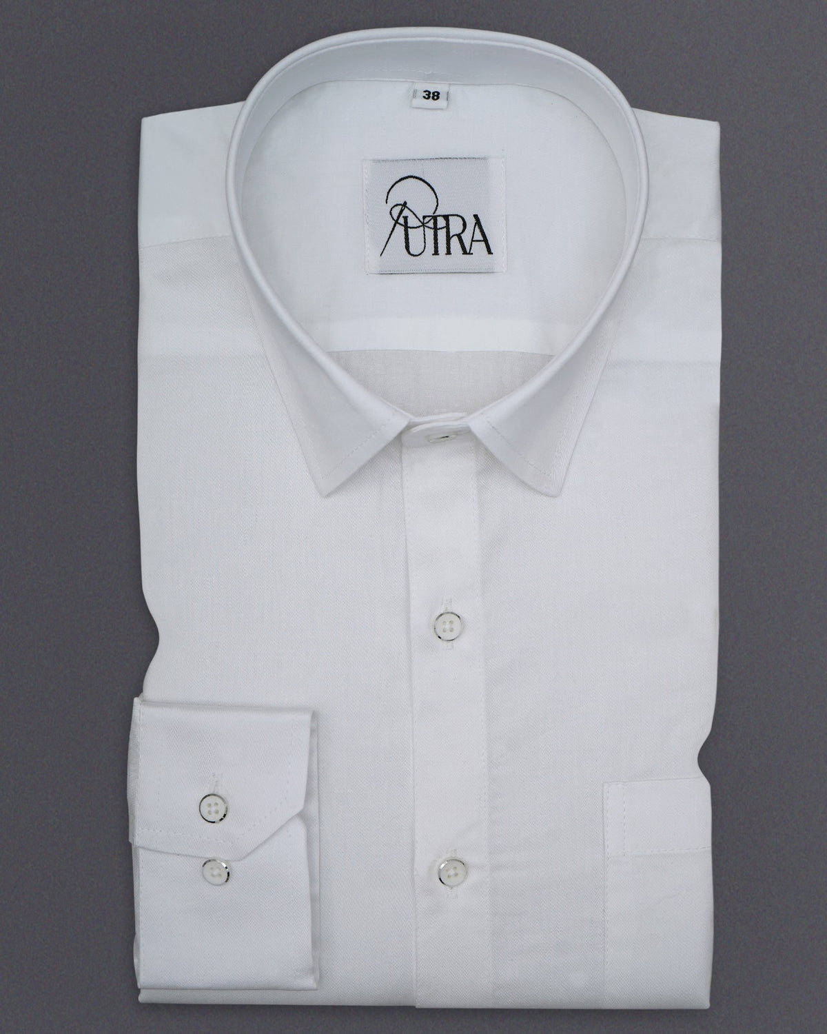 Premium White Solid Lycra Shirt