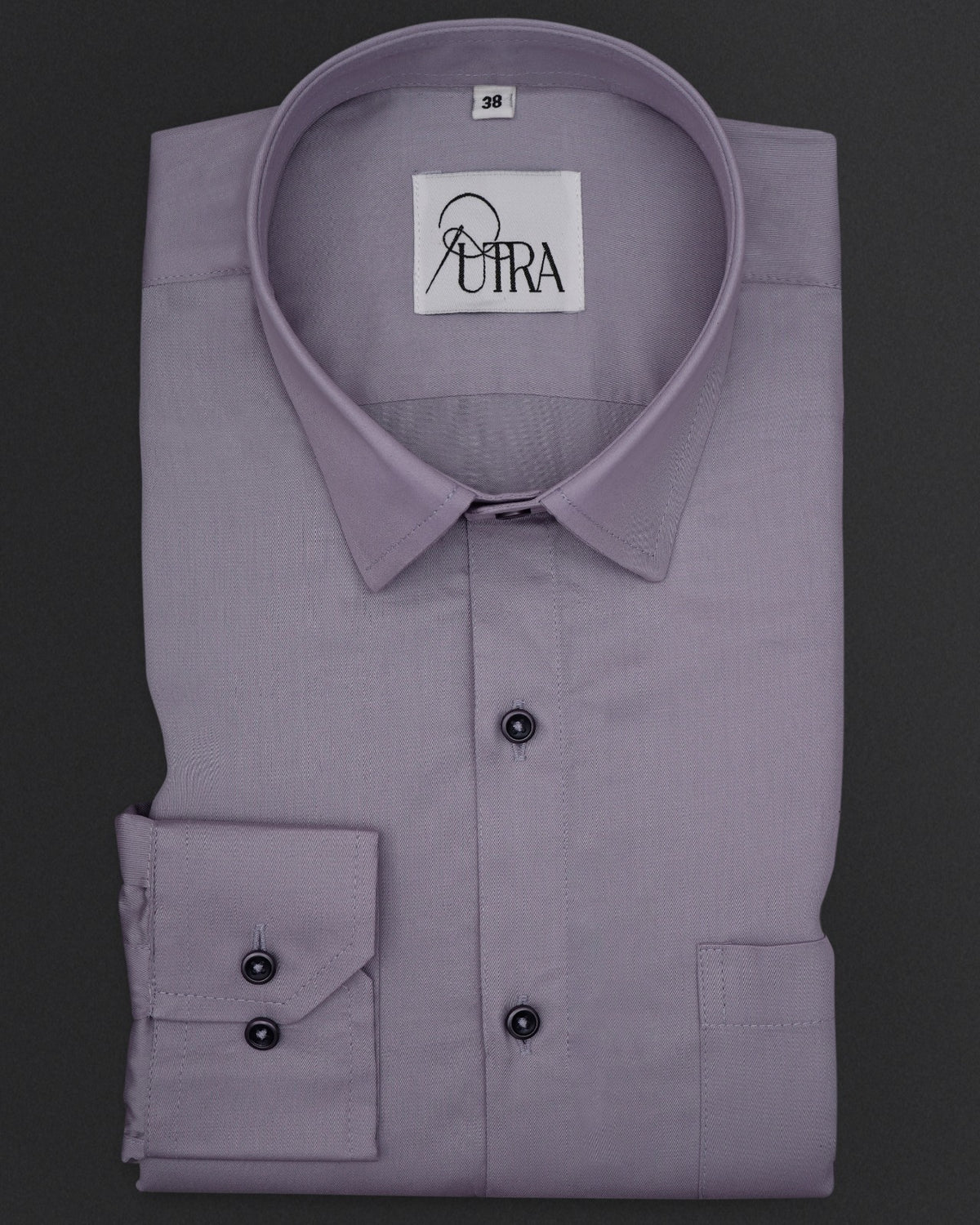 Elegant Lavender Solid Lycra Shirt