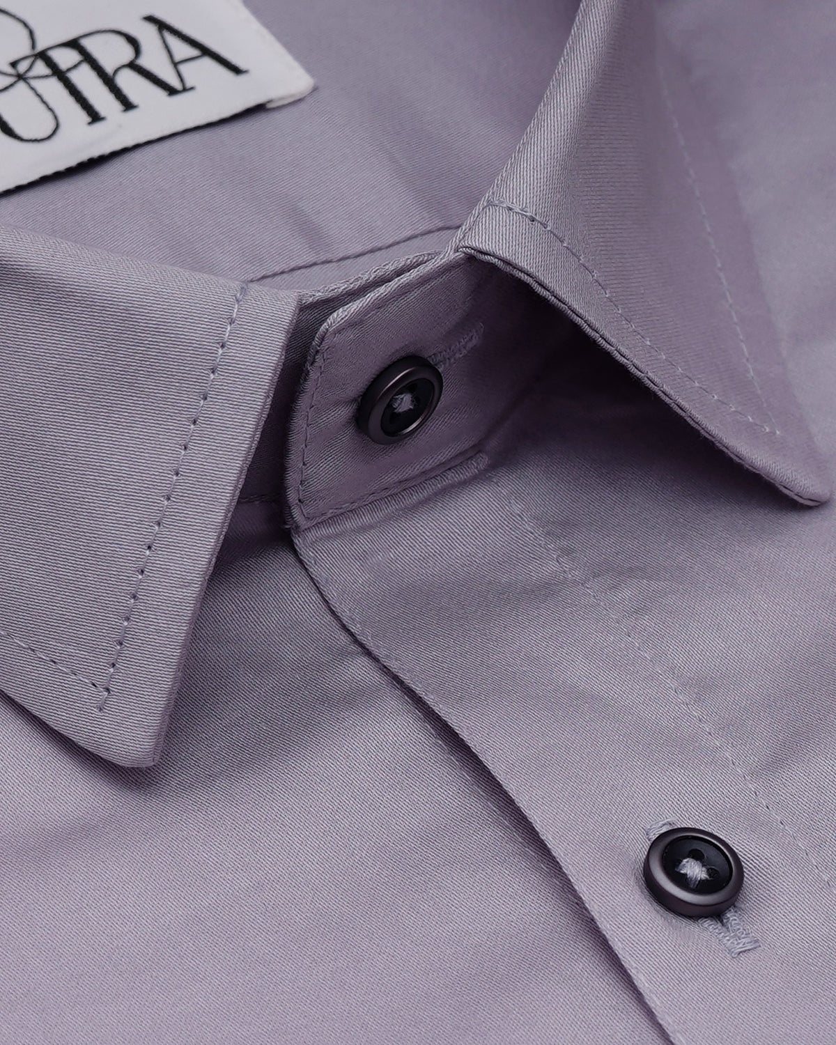 Elegant Light Grey Solid Lycra Shirt