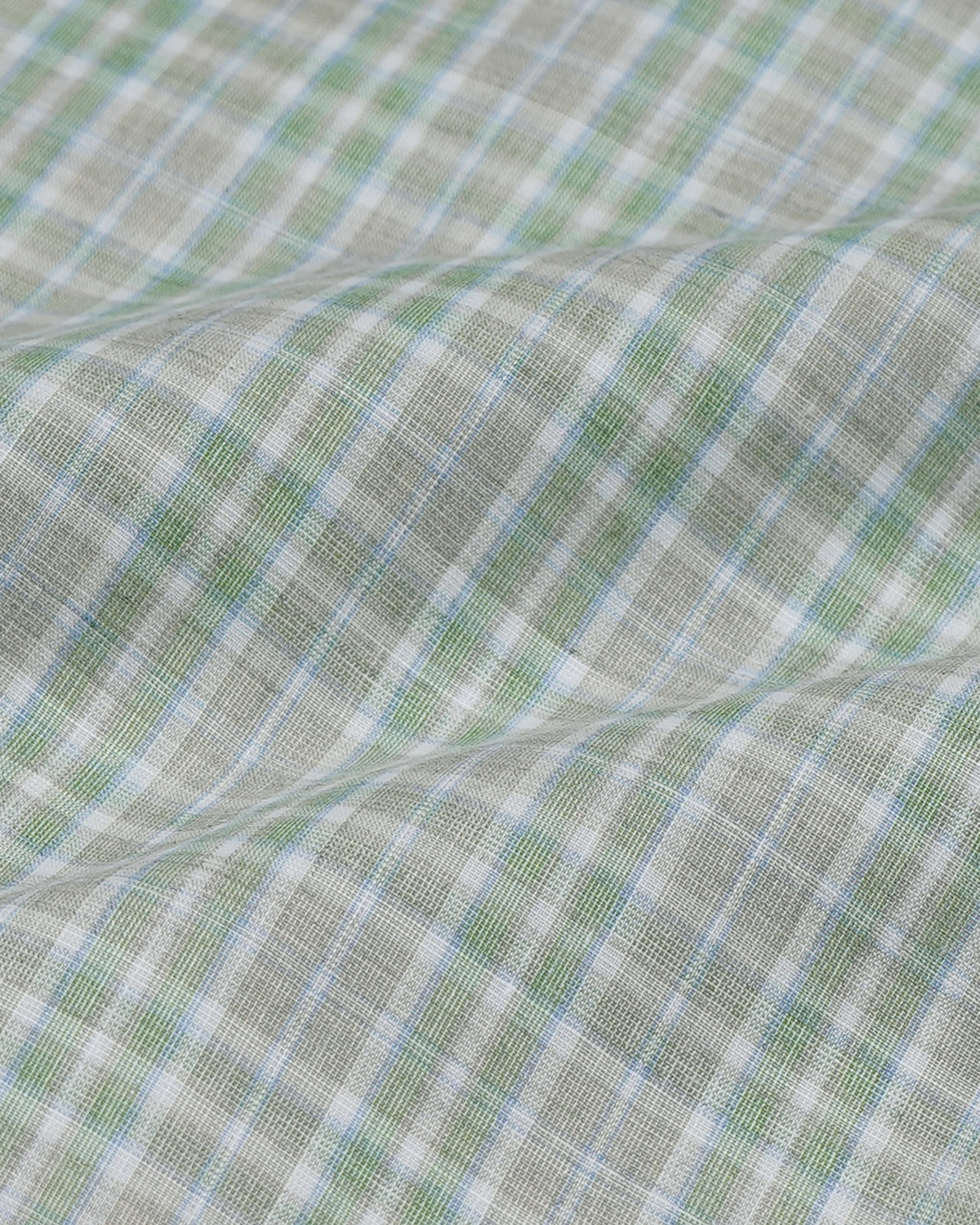 Refreshing Beige and Green Checked Cotton Shirt