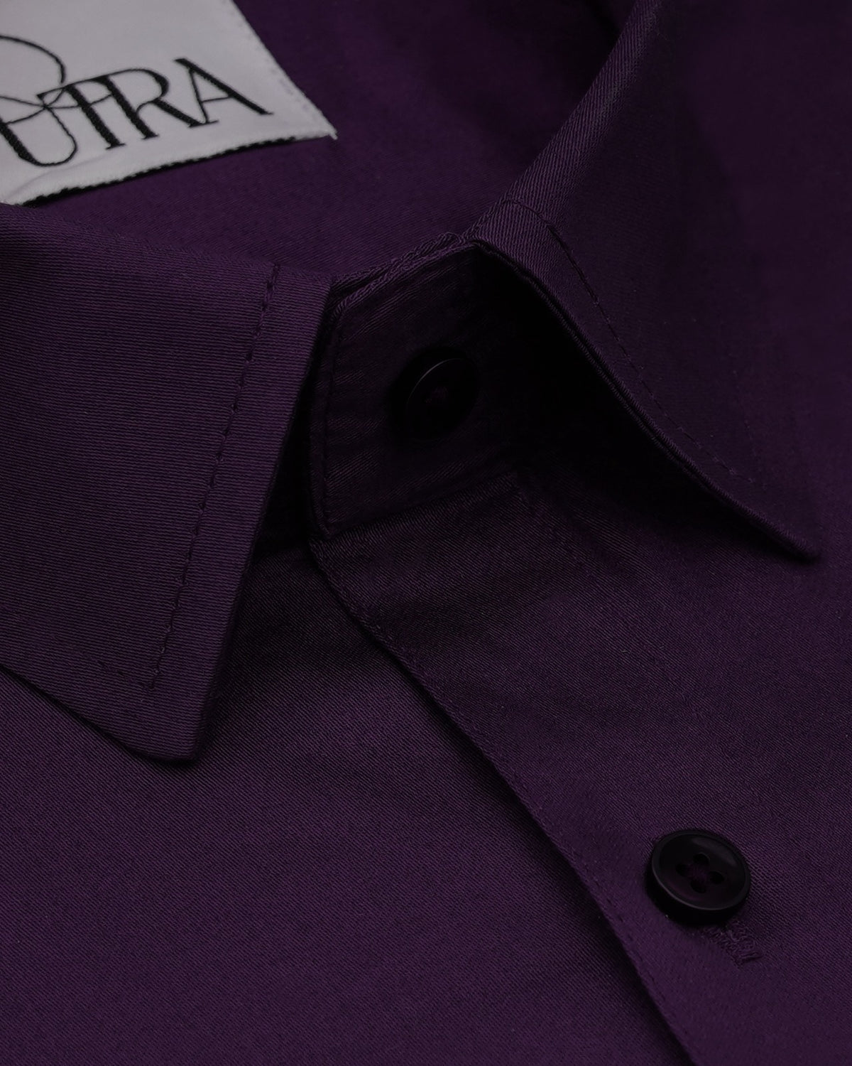 Men&#39;s Deep Purple Elegance Cotton Satin Shirt