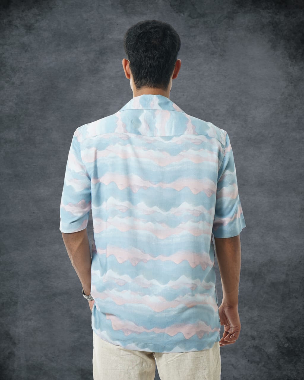 Cloudy Horizon Shirt in Pink