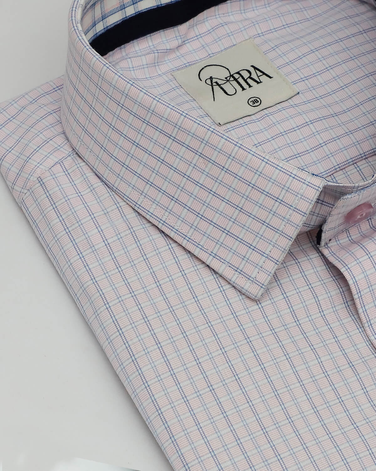 Men Pink &amp; Blue Slim Fit Checked Casual Shirt
